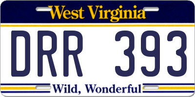WV license plate DRR393