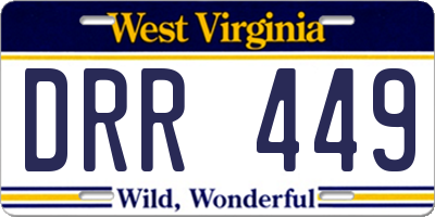 WV license plate DRR449