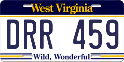 WV license plate DRR459
