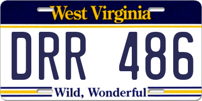 WV license plate DRR486