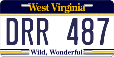 WV license plate DRR487