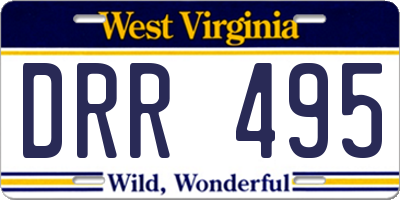 WV license plate DRR495