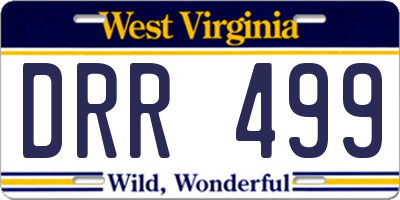 WV license plate DRR499