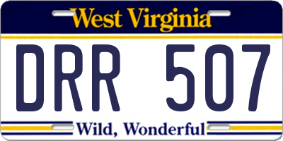 WV license plate DRR507