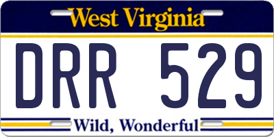 WV license plate DRR529