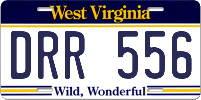 WV license plate DRR556