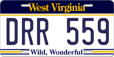 WV license plate DRR559