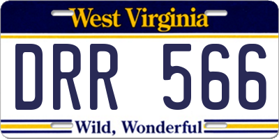 WV license plate DRR566