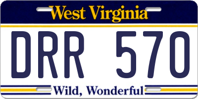 WV license plate DRR570