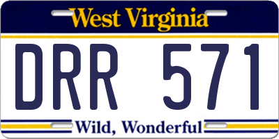 WV license plate DRR571