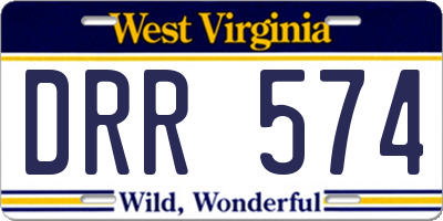 WV license plate DRR574