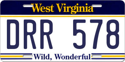 WV license plate DRR578