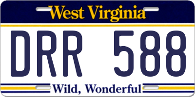 WV license plate DRR588