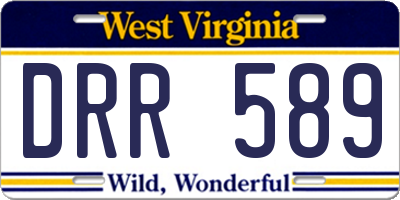 WV license plate DRR589