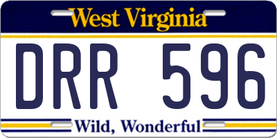 WV license plate DRR596