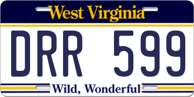 WV license plate DRR599