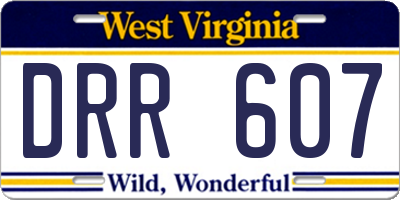 WV license plate DRR607