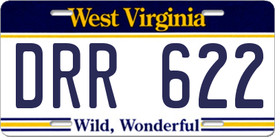 WV license plate DRR622
