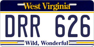 WV license plate DRR626