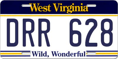 WV license plate DRR628