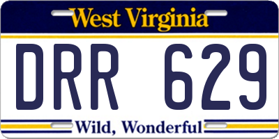 WV license plate DRR629