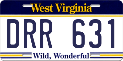 WV license plate DRR631