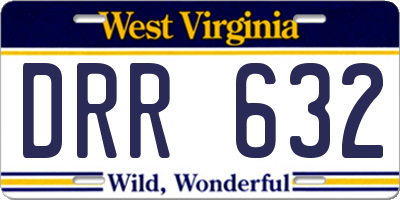 WV license plate DRR632