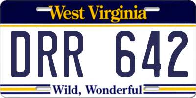WV license plate DRR642