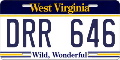 WV license plate DRR646