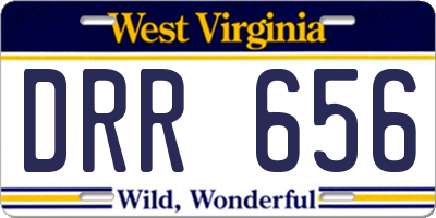 WV license plate DRR656