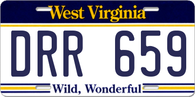 WV license plate DRR659