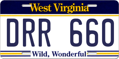 WV license plate DRR660