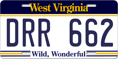 WV license plate DRR662