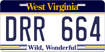 WV license plate DRR664
