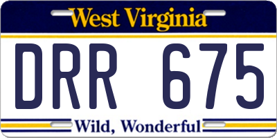 WV license plate DRR675