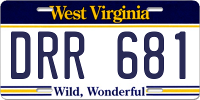 WV license plate DRR681