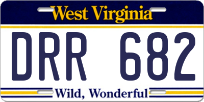 WV license plate DRR682