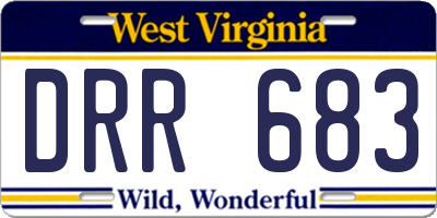WV license plate DRR683