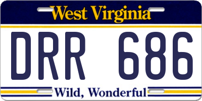 WV license plate DRR686