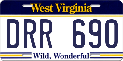 WV license plate DRR690