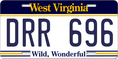WV license plate DRR696