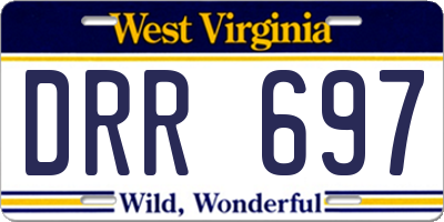 WV license plate DRR697
