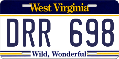 WV license plate DRR698