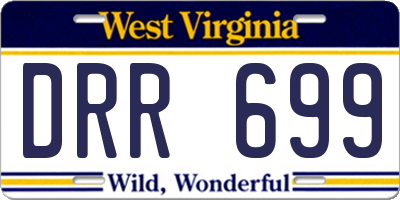 WV license plate DRR699