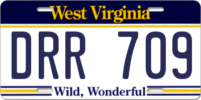 WV license plate DRR709