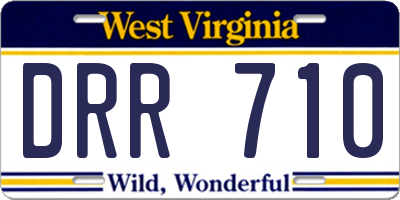 WV license plate DRR710