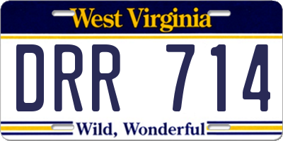 WV license plate DRR714