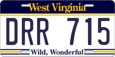 WV license plate DRR715