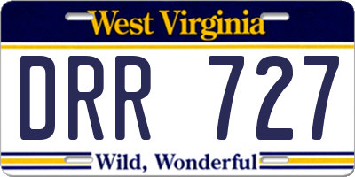 WV license plate DRR727