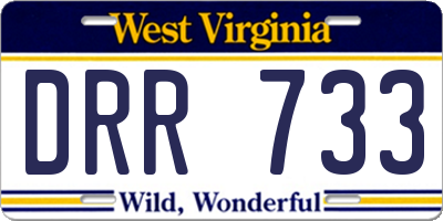 WV license plate DRR733